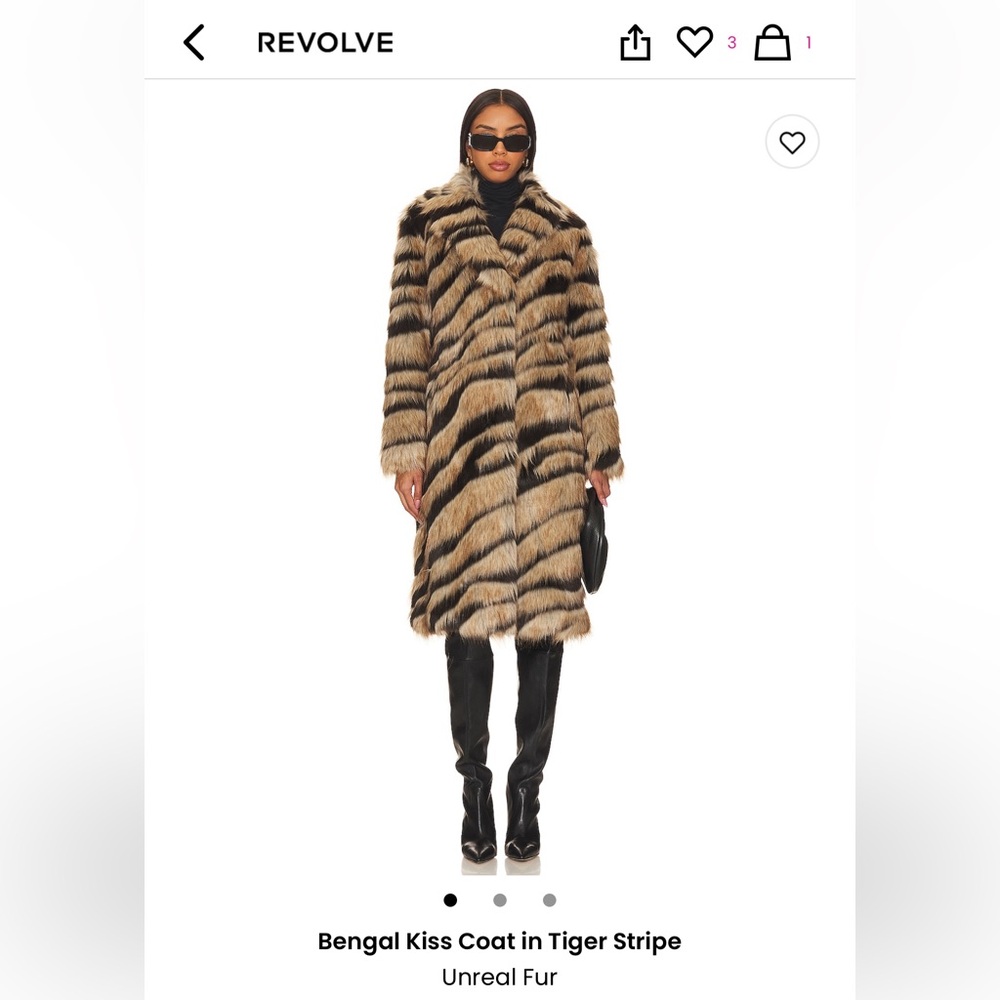 BENGAL KISS COAT IN TIGER STRIPE - SOLD OUT ON REVOLVE
